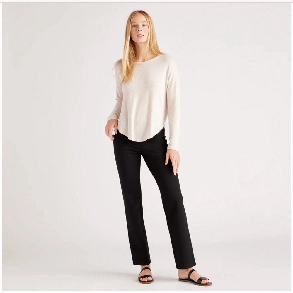 Quince Black Ultra-Stretch Ponte Pant